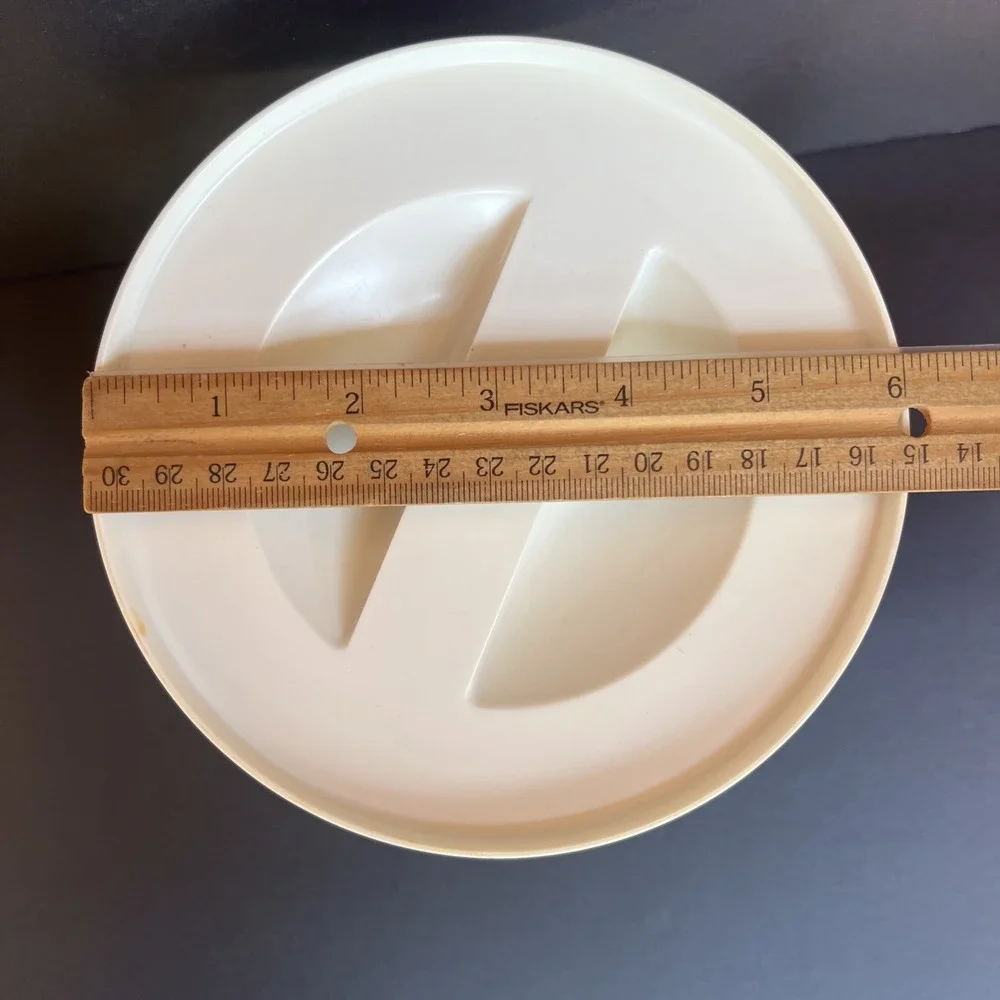 VTG Pyrex Store N See Glass Canister White Twist Lid W/ Seal 1970s Small MadeUSA